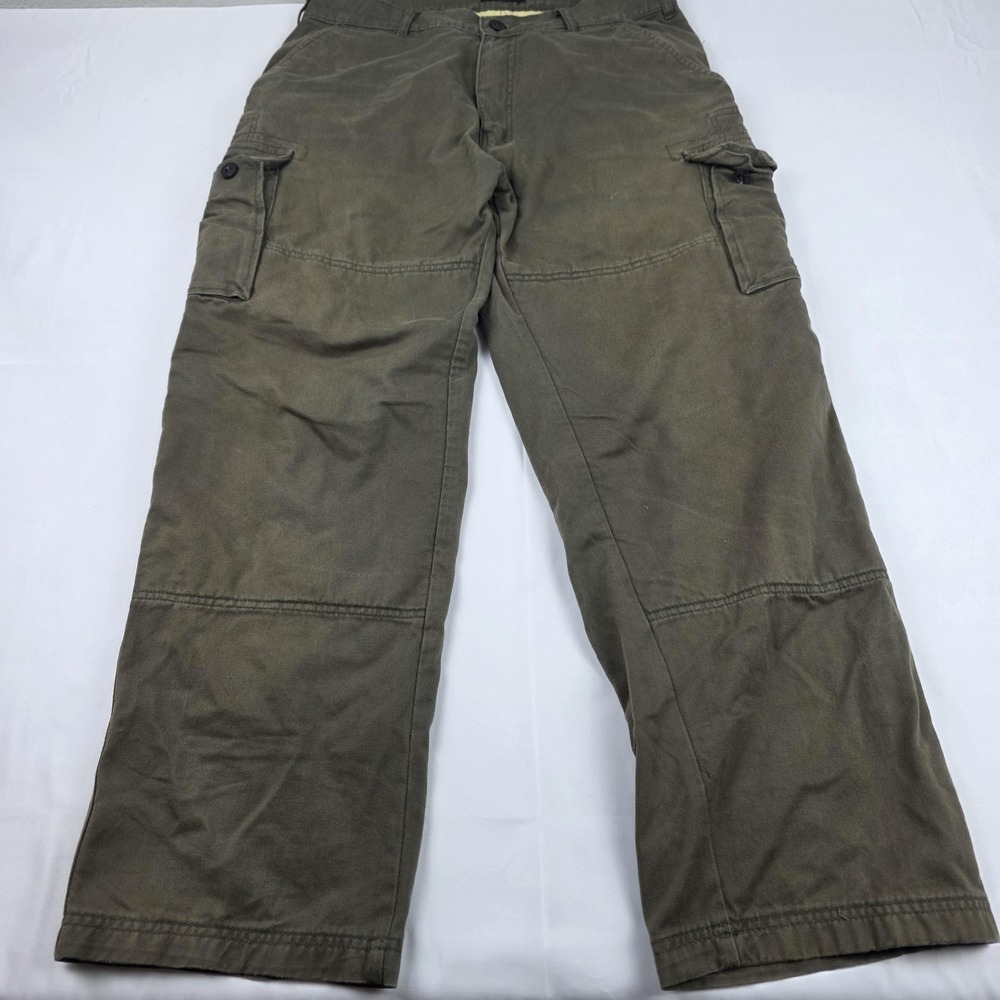 Sliders Aramid Fiber Gear Pants Mens 34x30 Green Cargo Canvas Lined Motorcycle